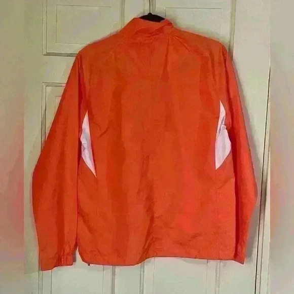 Nike Golf Jacket Medium Coral Pink 1/4 Zip Windbreaker Pockets Fit Storm Womens - Picture 4 of 10